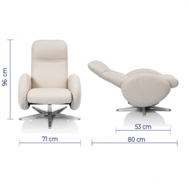 Fauteuil relax design avec repose-pieds FEROE