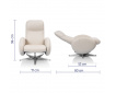 Fauteuil relax design avec repose-pieds FEROE