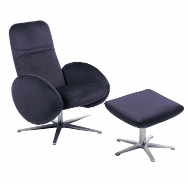 Fauteuil relax design avec repose-pieds FEROE