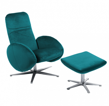 Fauteuil relax design avec repose-pieds FEROE