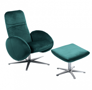 Fauteuil relax design avec repose-pieds FEROE