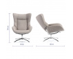 Fauteuil relax design avec repose-pieds STOCKHOLM