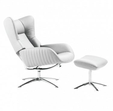 Fauteuil relax design avec repose-pieds STOCKHOLM