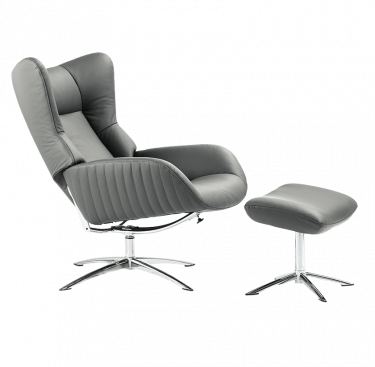 Fauteuil relax design avec repose-pieds STOCKHOLM