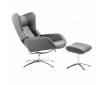 Fauteuil relax design avec repose-pieds STOCKHOLM