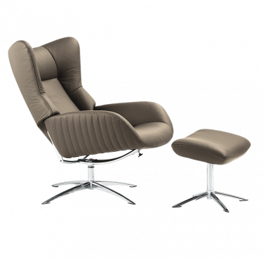 Fauteuil relax design avec repose-pieds STOCKHOLM