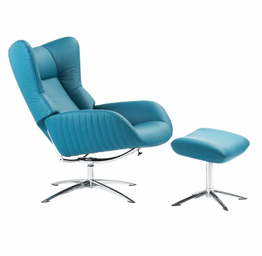 Fauteuil relax design avec repose-pieds STOCKHOLM