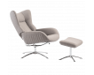 Fauteuil relax design avec repose-pieds STOCKHOLM