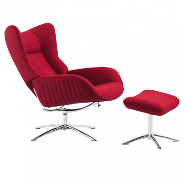 Fauteuil relax design avec repose-pieds STOCKHOLM