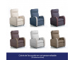 Fauteuil relaxation manuel cuir bicolore FIDJI