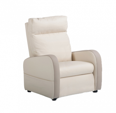 Fauteuil relaxation manuel cuir bicolore FIDJI