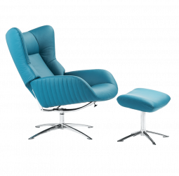 Fauteuil relax design avec repose-pieds STOCKHOLM